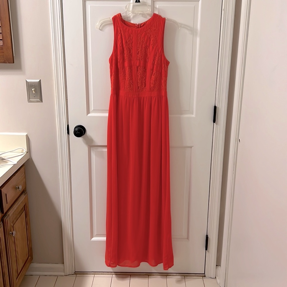 Neiman Marcus size 6 coral maxi dress